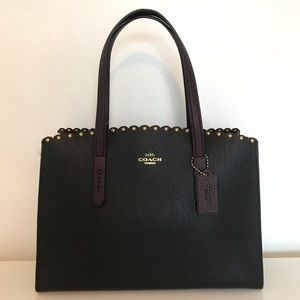 (NWT) Coach Charlie Carryall with Scallop Rivets